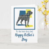 Carte de la fête des pères Rottweiler / Chien Rott (Fleur jaune)