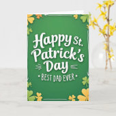 Carte de la fête des Pères Saint-Patrick (Fleur jaune)