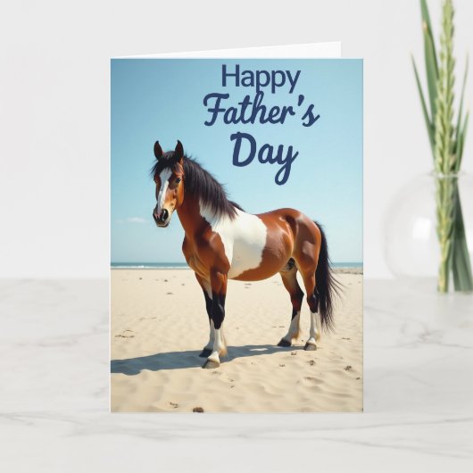 Carte de la Fête des Pères Seaside Equine (Devant)