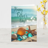 Carte de la Fête des Pères Shell Art (Fleur jaune)