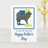 Carte de la fête des pères silhouette de chien Sam (Fleur jaune)