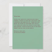 Carte de la fête des pères spéciale baie adorable  (Dos)