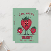 Carte de la fête des pères spéciale Baie mignonne  (Devant/Arrière en situation)