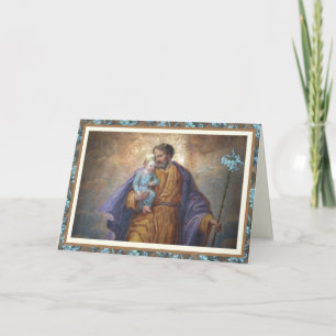 Carte de la Fête des Pères St Joseph Enfant Jésus