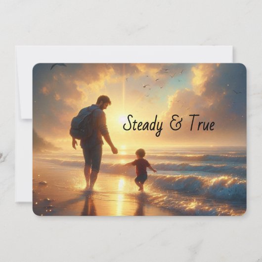 Carte de la Fête des Pères Steady & True (Devant)