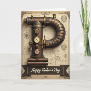 Carte de la Fête des Pères Steampunk