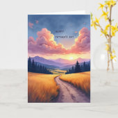 Carte de la Fête des Pères Sunset Fields (Fleur jaune)