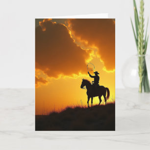 Carte de la Fête des Pères Sunset Rider