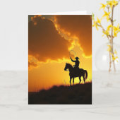 Carte de la Fête des Pères Sunset Rider (Fleur jaune)