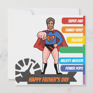 Carte de la fête des pères Superhero Dad