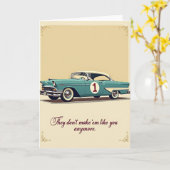Carte de la Fête des Pères Teal Coupe (Fleur jaune)