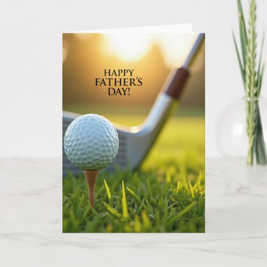 Carte de la Fête des Pères Thème Golf (Devant)