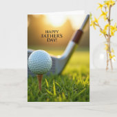 Carte de la Fête des Pères Thème Golf (Fleur jaune)
