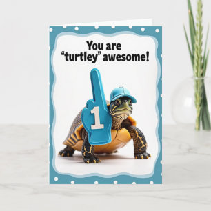 Carte de la Fête des Pères Tortue Triomphante