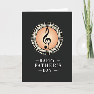 Carte de la Fête des Pères Touches de Piano