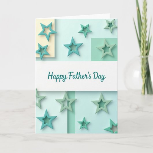 Carte de la Fête des Pères Vert Menthe (Devant)