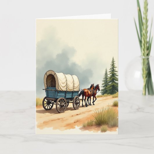 Carte de la Fête des Pères Wagon Sarcelle (Devant)