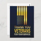 Carte de la fête des vétérans (Devant / Derrière)