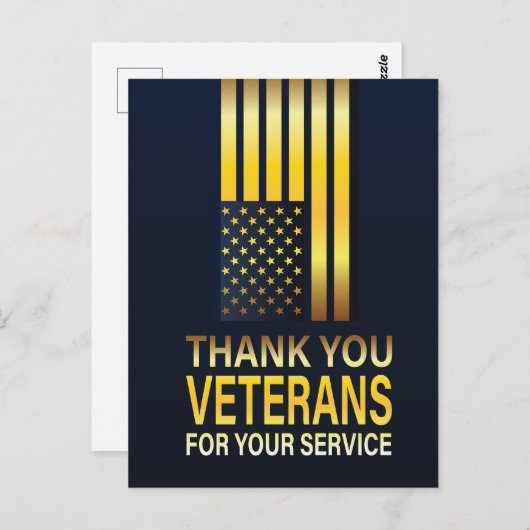 Carte de la fête des vétérans (Devant / Derrière)