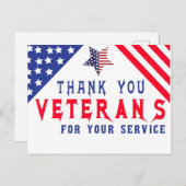 Carte de la fête des vétérans (Devant / Derrière)