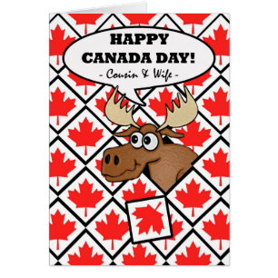Carte de la fête du Canada pour Cousin et femme, M