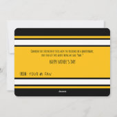 Carte de la fête du père de football de Pittsburgh (Dos)