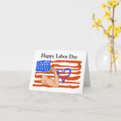 Carte de la fête du travail américaine (Fleur jaune)