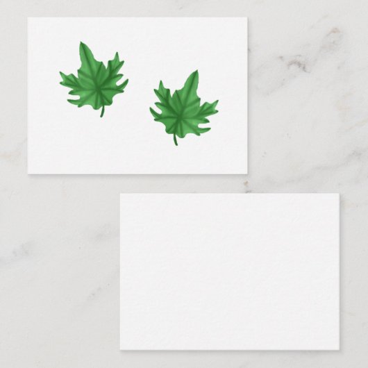 Carte de la feuille d'érable (Devant / Derrière)