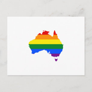 Carte de la fierté arc-en-ciel LGBT Australie