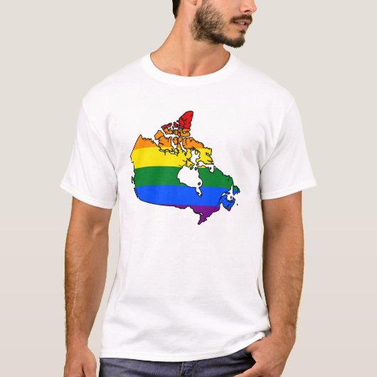 Carte de la fierté canadienne LGBT T-Shirt (Devant)