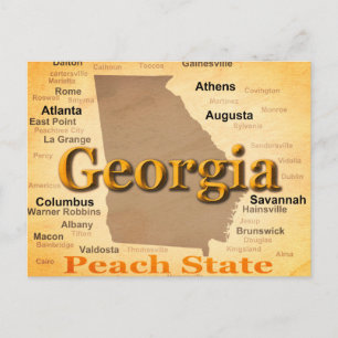 Carte de la fierté d'État de Géorgie âgée Silhouet