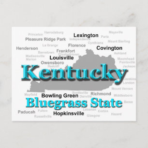 Carte de la fierté d'État du Kentucky Silhouette