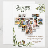 Carte De La Fille À Sa Bonne Fête des pères (Devant / Derrière)