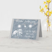 Carte de la fille catholique "Jubilé d'or" (Fleur jaune)