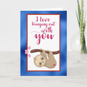 Carte de la fin de la Saint Valentin mignonne accr