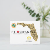 Carte de la Floride avec tous les comtés définis (Debout devant)