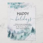 Carte de la forêt d'hiver de Joyeuses Vacances Ble (Devant / Derrière)