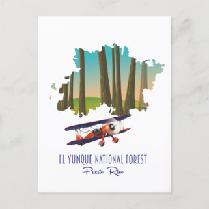 Carte de la forêt nationale d'El yunque Porto Rico