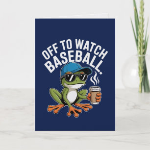 Carte de la grenouille sportive allant assister à 