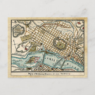 Carte de la guerre civile de Richmond, Virginie en