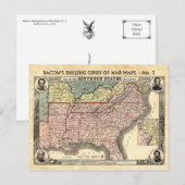 Carte de la guerre civile des États du Sud (Devant / Derrière)