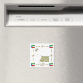 Carte de la Guinée Équatoriale + Aimant drapeaux (In Situ (Lave-vaisselle))