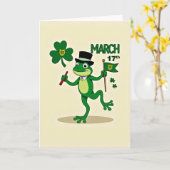 Carte de la Harpe Irlandaise de Grenouille Verte (Fleur jaune)