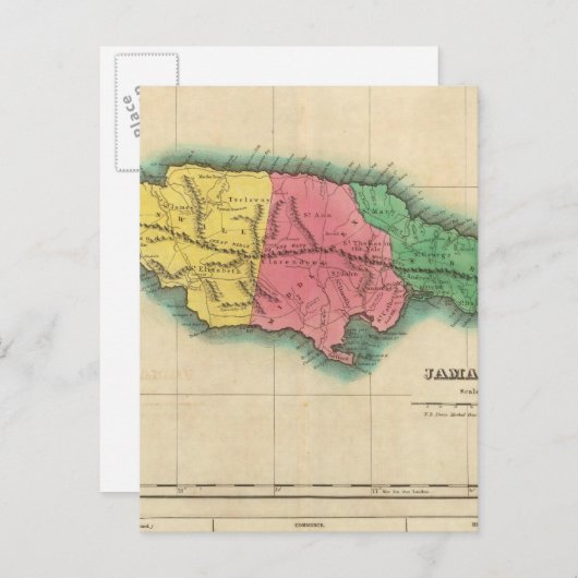 Carte De La Jamaïque (Devant / Derrière)