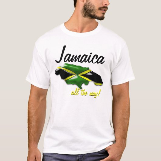 Carte de la Jamaïque complètement de T-shirt de la (Devant)