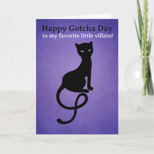 Carte de la journée d'adoption de chat noir - Drôl