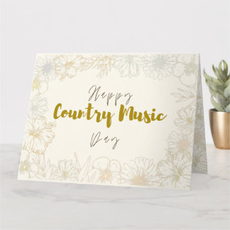 Carte de la journée de la musique country