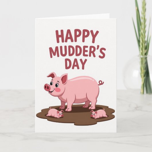 Carte de la journée des cochons en boue douce (Devant)