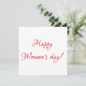 Carte de la journée des femmes (Debout devant)
