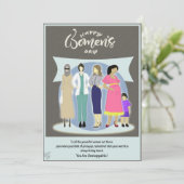 Carte de la journée des femmes (Debout devant)